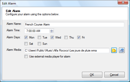 comment de temps pour régler l'alarme dans Windows Vista